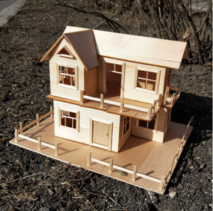 Bastoncini di legno per gelato, stuzzicadenti, piccole case, materiale fai da te per lavoretti, modellismo, puzzle da assemblare - Product Image 4