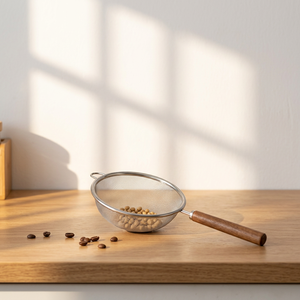 Passoire à mailles fines en acier inoxydable 304 avec manche en bois de noyer, tamis à pâtisserie 30 mailles L/M/S pour cuisine et bar, outils de boulangerie - Product Image 5