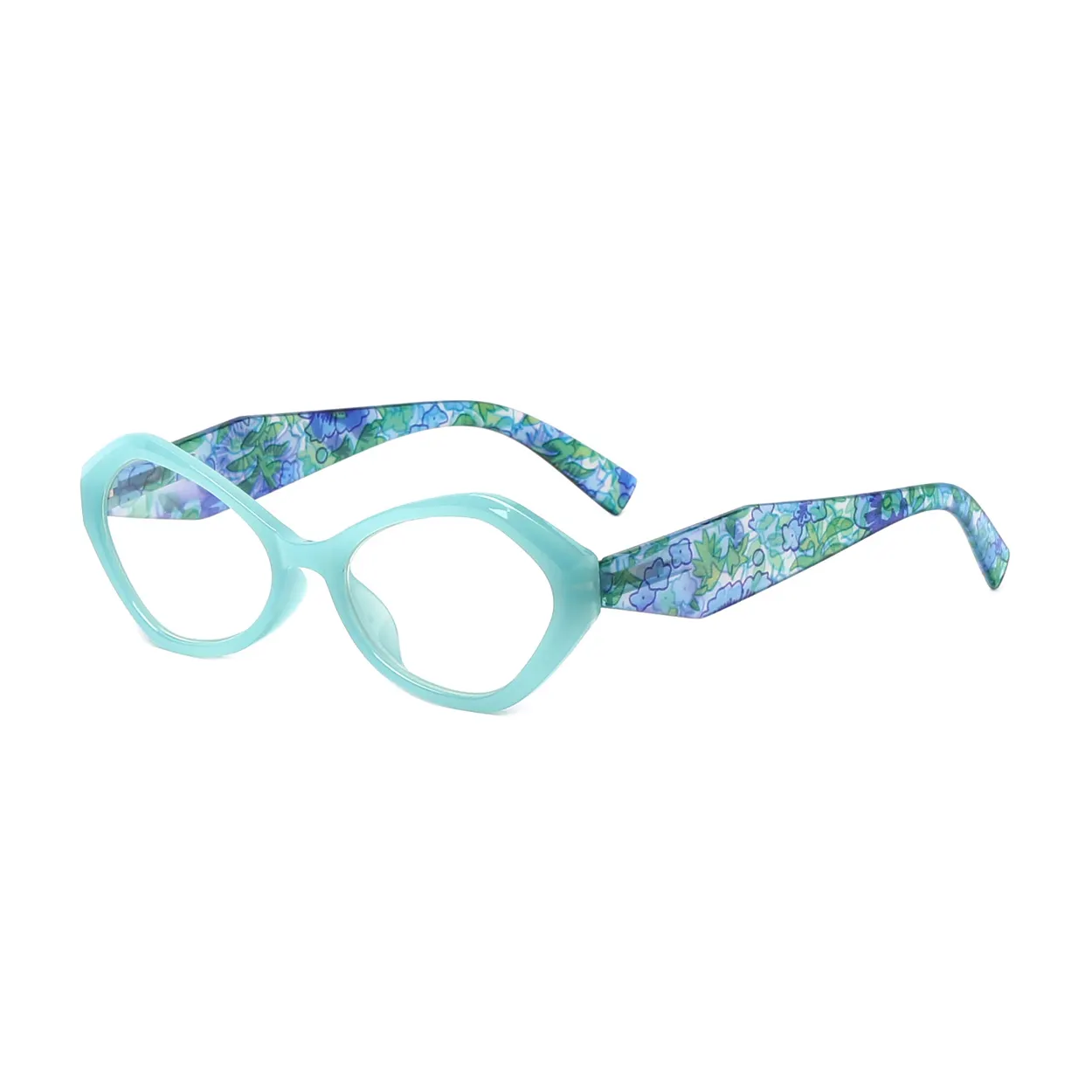 Único Diamante Quadro Flaming Demi Templo Leitor de Moda Light Design Óculos de Leitura Azul PC AC Limpar Personalização 30 - 50 Dias