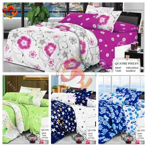 100% Cotton King Bedding Set Trois Places Drap de Lit House Cotton Bed Sheet Drape House Cotton Bed Sheet Set