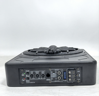 Subwoofer actif pour voiture, design fin, système de basses avec amplificateur intégré pour l'amélioration audio du véhicule et installation facile