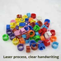 Bague d'identification électronique en plastique pour pigeons de chair et de voyage, modèle KBX83Z63, ronde