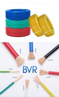 Câbles électriques BVR à âme en cuivre, isolation PVC, haute résistance, tension nominale 450V/750V, section transversale 1,5 mm², 16 AWG