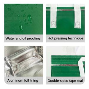 Custom Printed Cartoon Pattern Aluminum Foil Waterproof Foldable Cooler Bag Insulated Thermal 20L Adhesive Closure Takeaway - Product Image 6