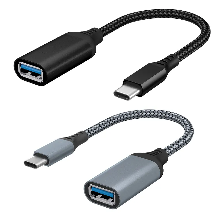 Carcasa de Metal de aleación de aluminio, adaptador de Cable extendido USB tipo C a USB 3,0 para teléfono móvil, ordenador, Notebook, portátil, OTG