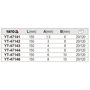 Punzón central Yato de 1/4 pulgada (6 mm) de acero al carbono para centrar y posicionar - Product Image 2