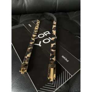 Cinturón de PU con estampado de leopardo para mujer de Fiori con hebilla de aleación para vestidos de moda y accesorios de atuendo. - Product Image 2