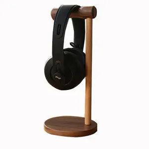 Suporte de madeira para headset/cabide, suporte de madeira para fone de ouvido, loja personalizada, acessórios de telefone