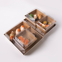 Scatola per Sushi in Carta Kraft Usa e Getta con Manico per Asporto, Vendita Diretta dalla Fabbrica