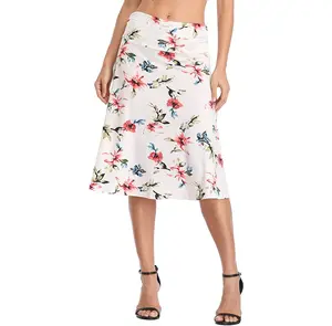 Falda de estilo étnico africano para mujer, falda de playa con estampado Floral, Midi