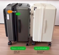 Ensemble de valises intelligentes multifonctionnelles à grande capacité, à ouverture latérale extensible, avec 5 roues, pour voyages