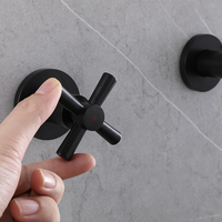 Robinet de douche encastré en cuivre de haute qualité, mitigeur chaud/froid, ensemble de douche pluie, design moderne, surface polie, pour montage sur plan.