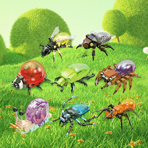 58230-58237 animaux insectes cigale coccinelle fourmi escargot MOC bloc briques modèle enfants bricolage assemblage bloc de construction <span class=keywords><strong>jouet</strong></span> ensemble <span class=keywords><strong>en</strong></span> gros - Product Image 2