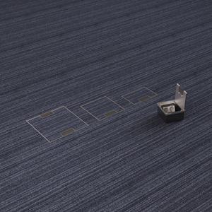 Boîte électrique encastrée pour sol surélevé et en béton avec prise de courant à brosse, cadre en acier inoxydable - Product Image 6