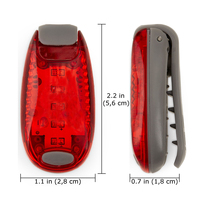 Super lumineux LED lumière pendentif pour animaux de compagnie Mini avertissement feu arrière pour chien vélo marche course sécurité Clip-on pour l'été des enfants
