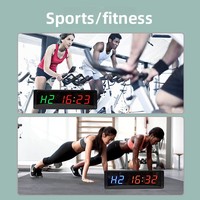Temporizador Electrónico de Anillo Multimodo de 1.5 Pulgadas y 6 Dígitos para Fitness, Boxeo, Lucha, Entrenamiento, Competición, con Función de Cuenta Regresiva/Ascendente, Resistente al Agua, USB