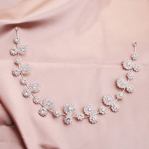 Bandeaux en cristal de fleurs pour filles, couronnes de vigne, pièces de tête de mariage, avec strass et argentés, nouvelle collection - Product Image 5