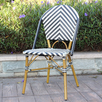 Ensemble de chaises de patio modernes en aluminium et rotin PE, imperméables et durables, pour villa, cour, salle à manger et salon