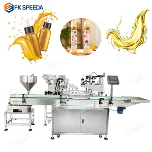 FK-SPEEDA Automatic cosmetic cream filling machine with cream jar filling capping and labeling machine