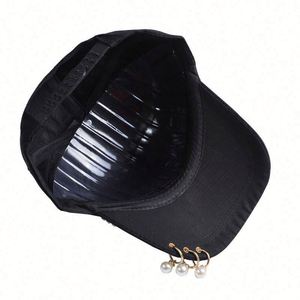 Casquette de baseball unisexe élégante à 5 panneaux en tissu courant, souple, à visière courte, effet cristal, vente en gros - Product Image 6