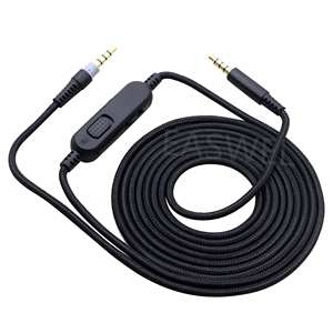 Black Audio Cable 3.5mm Aux Volume Control Inline Mute for <strong>HyperX</strong> <strong>Cloud</strong> <strong>Alpha</strong> - Product Image 4