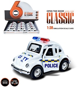 Modellino Auto Classica della Polizia Americana, Giocattolo Die-cast 1:32 1:38 con Luci e Suoni, Auto d'Epoca per Bambini - Product Image 3