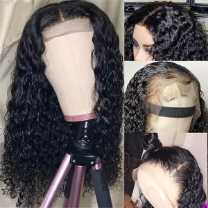 13x4 Transparent Hd Lace Wig For American Black Women Deep Wave 13x6 Hd Lace Frontal Wigs 40 Inch Wigs Raw Human Hair Lace Front