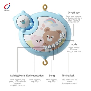 Chengji bebé proyección móvil <span class=keywords><strong>dormir</strong></span> juguete dibujos animados oso música control remoto bebé colgando cama campana <span class=keywords><strong>cuna</strong></span> móvil con sonajero - Product Image 4