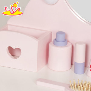 Princess <strong>Vanity</strong> <strong>Table</strong> Set with LED Lights and Mirror - Pretend Play Makeup Toy with Cosmetic Accessories for Girls W08H223 - Product Image 6