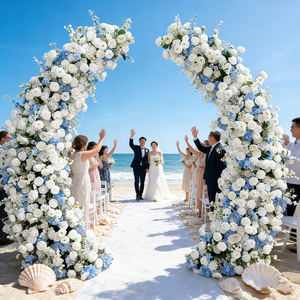 Fleurs artificielles 5D en soie de haute qualité, faites à la main, longue durée, pour décoration d'arche de mariage, de retour à l'école et de Noël – Vente directe usine - Product Image 3