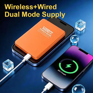 Batterie externe ultra-mince 5000 mAh 6,5 mm avec entrée Type-C, sortie 22,5 W, charge sans fil magnétique 15 W, format carte de crédit pratique - Product Image 4