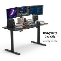 Table de bureau réglable en hauteur AOR Motor E-Sports avec mémoire à trois vitesses, design moderne pour usage commercial et bureautique