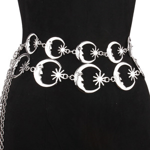 โซ่คาดเอวโลหะรูปพระจันทร์  วัสดุโลหะผสมสังกะสี สไตล์พังก์  สำหรับใส่ทุกวัน  แฟชั่นเครื่องประดับร่างกาย - Product Image 1