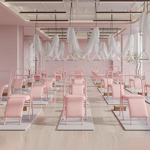 Herramienta <span class=keywords><strong>auxiliar</strong></span> al por mayor adultos masaje metal plegable inversión multifuncional Yoga silla plegable sin espalda - Product Image 3