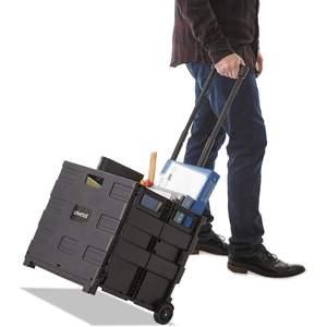 Universal Black <b>Folding</b> Container 18 1/4\"x15\"x18 1/4\" to 39 3/8\" Heavy Duty Mobile Storage <b>Crate</b> with Mesh Style (14110) - Product Image 6