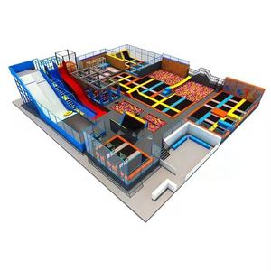 Grand <span class=keywords><strong>trampoline</strong></span> intérieur pour enfants, centre commercial, parc d'attractions, usage commercial - Taille personnalisée - Product Image 4