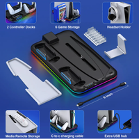 Support de refroidissement multifonctionnel avec double contrôleur, chargeur, station d'accueil pour console PS5 Playstation 5