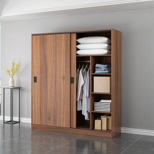Vente directe d'usine, grande <span class=keywords><strong>armoire</strong></span> en bois pour chambre à coucher, meubles ouverts, <span class=keywords><strong>armoire</strong></span> portable bon marché - Product Image 2