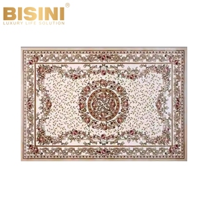 Alfombra de área rosa con flores estampadas de estilo europeo, Alfombra de mezcla de lana de pila alta para habitación de niñas, rectángulo tejido resistente al deslizamiento - Product Image 4