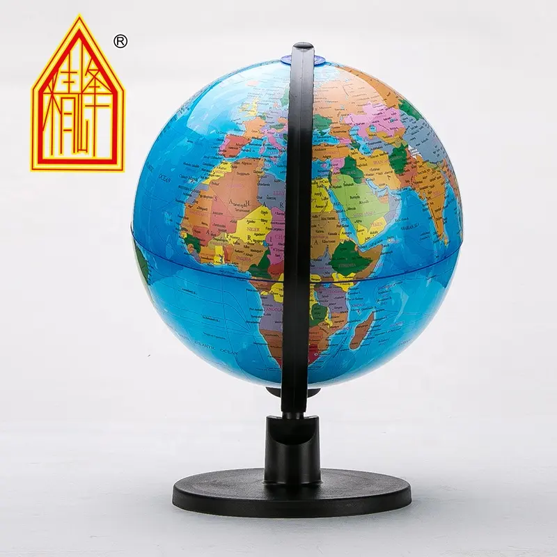 Globe de géomasseur en plastique, 5/10 pouces, 25cm, Globe du monde en PVC
