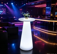 Table de bar lumineuse LED multicolore télécommandée, design moderne, étanche, pour hôtel, bar, extérieur