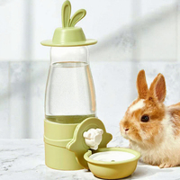 Fontaine à eau automatique pour petits animaux, 600 ml, abreuvoir à tétine en plastique, distributeur d'eau rechargeable pour lapin, cochon d'Inde, chinchilla