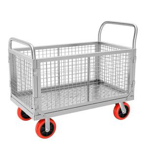Eenvoudig Te Verplaatsen Capaciteit 4-wielige Flatbed Platform Handtruck Opvouwbaar Ontwerp Voor Handig Gebruik In Magazijnen - Product Image 5