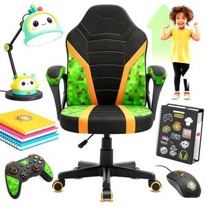 <span class=keywords><strong>Chaise</strong></span> de <span class=keywords><strong>bureau</strong></span> ergonomique moderne au design minimaliste, en maille bleue et noire, en cuir et en mousse, <span class=keywords><strong>chaise</strong></span> de jeu ergonomique pour enfants - Product Image 1