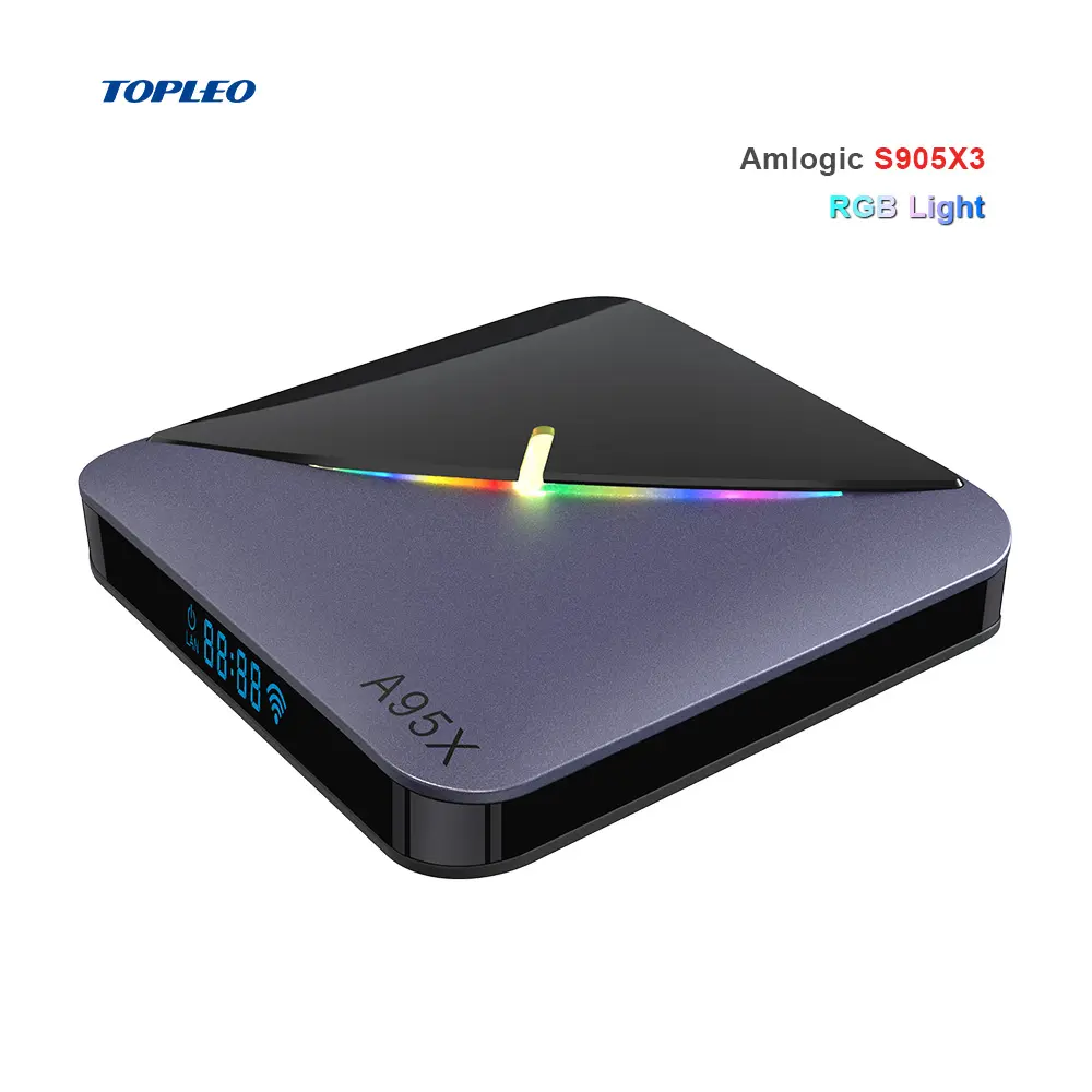 Dual wifi Amlogic S905X3 A95XF3 8Kx4K @ 24 max <span class=keywords><strong>resolutie</strong></span> output smart tv Android 9.0 set top box