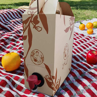 Sacs à bavette 1L/2/3L/5L imprimés personnalisés dans une boîte distributeur de papier aluminium jetable portable pour café jus de boisson avec valve
