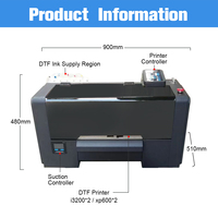 Mini imprimante DTF A3 A4 XP600 à double tête, petite machine de bureau pour impression directe sur film, impression de t-shirts, Impresora DTF, garantie 1 an