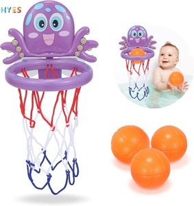 Huiye <span class=keywords><strong>bañera</strong></span> juego de disparos y divertido aro de baloncesto FORMA DE Animal fuerte succión baloncesto interior jugando juguetes de baño para niños pequeños - Product Image 1