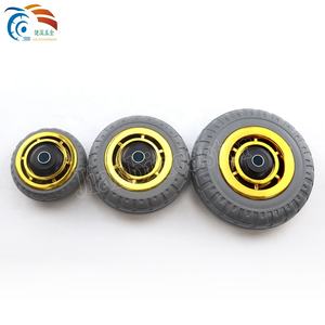 5 Zoll Trolley Grey Elastic Rubber Wheel <span class=keywords><strong>Caster</strong></span> für Industrie räder Gerüste - Product Image 3