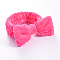 Bandes de cheveux papillon en coton noir pour femmes avec logo personnalisé avec breloque brillante Bandeau de douche facial à la mode Absorption d'eau